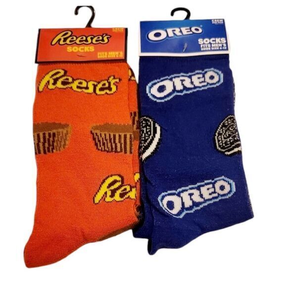 Novelty Crew Chocolate Cookie‎ Socks Men or Womens Size (6-12) - Picture 1 of 8